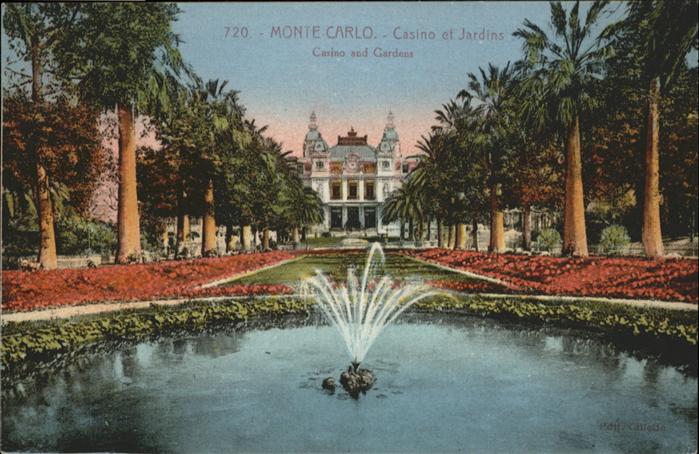Monte-Carlo Casino Jardins Springbrunnen