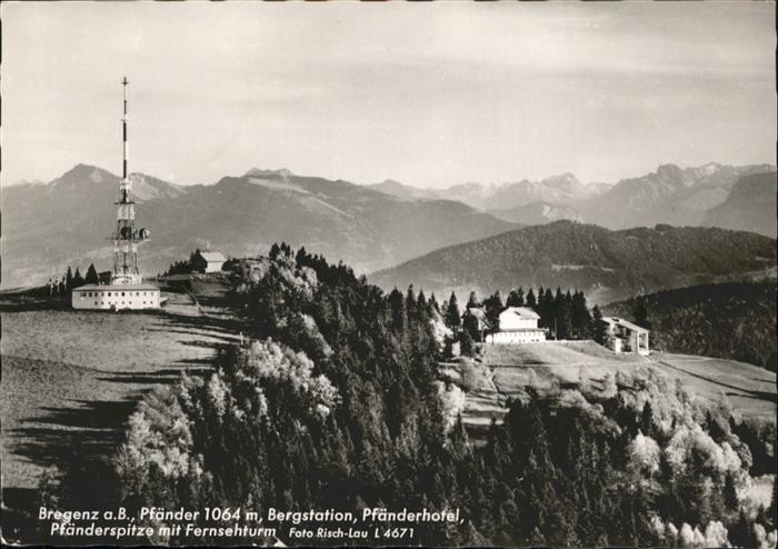 Bregenz Vorarlberg Pfaender Bergstation Hotel Fernsehturm