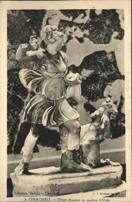 Cherchell Diane chassant en marbre d Onix