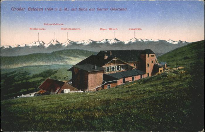 Belchen Elsass Blick auf Berner Oberland