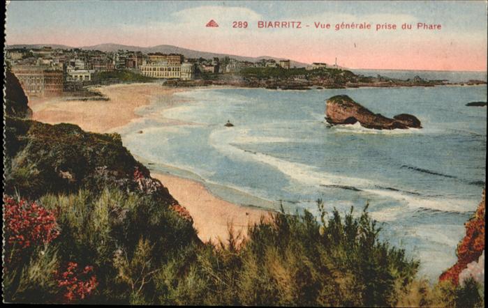 Biarritz Pyrenees Atlantiques Vue generale prise du Phare