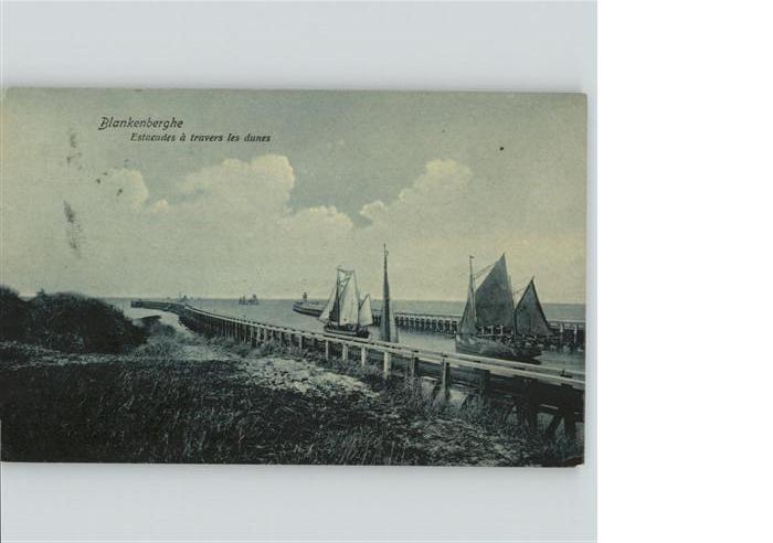 Blankenberghe Estacades a travers des dunes