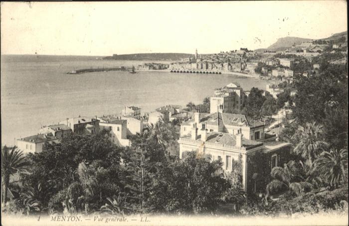 Menton Alpes Maritimes Vue generale