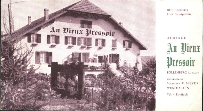 Rouffach Auberge Au Vieux Pressoir Bollenberg