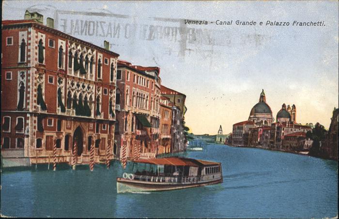 Venezia Venedig Canal Grande Palazzo Franchetti Schiff