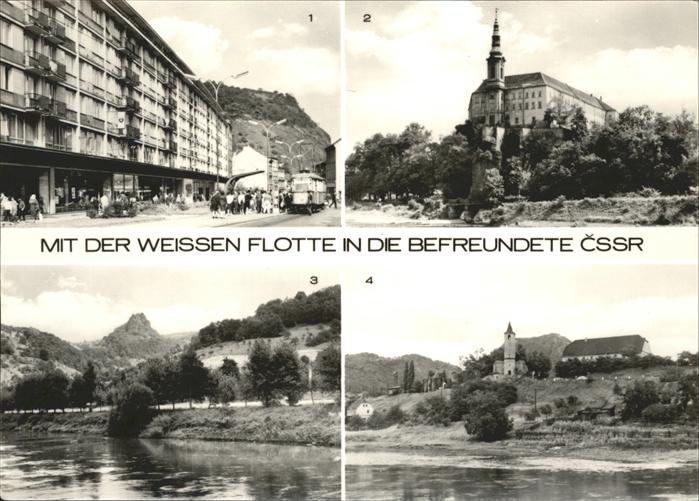 Decin Boehmen Schloss weissen Flotte
