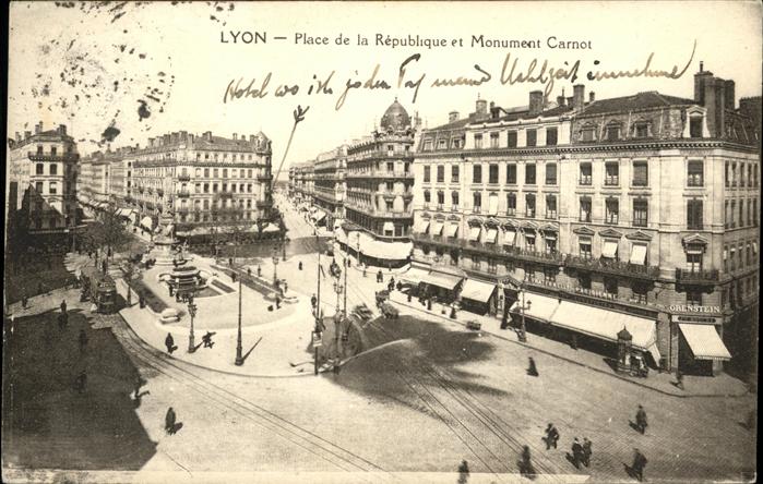 Lyon France Place Republique Monument Carnot Strass
