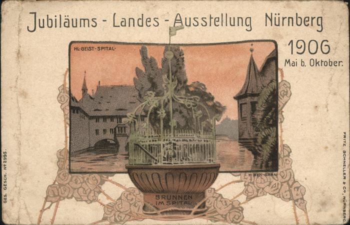 Nuernberg Landes Ausstellung Brunnen im Spital