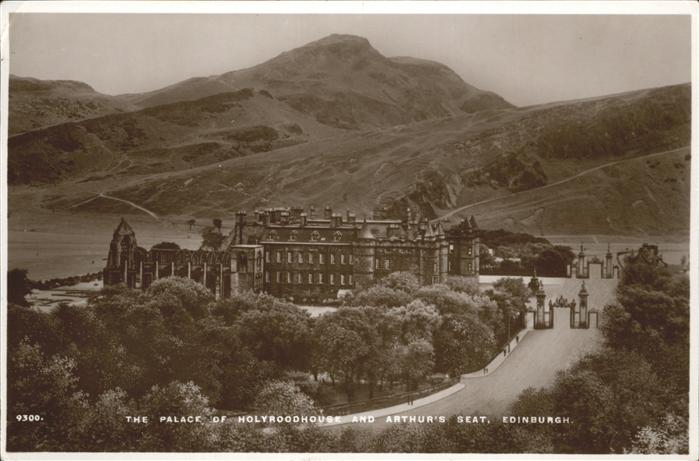 Edinburgh Scotland Palace of Holyroodhouse Arthurs Seat