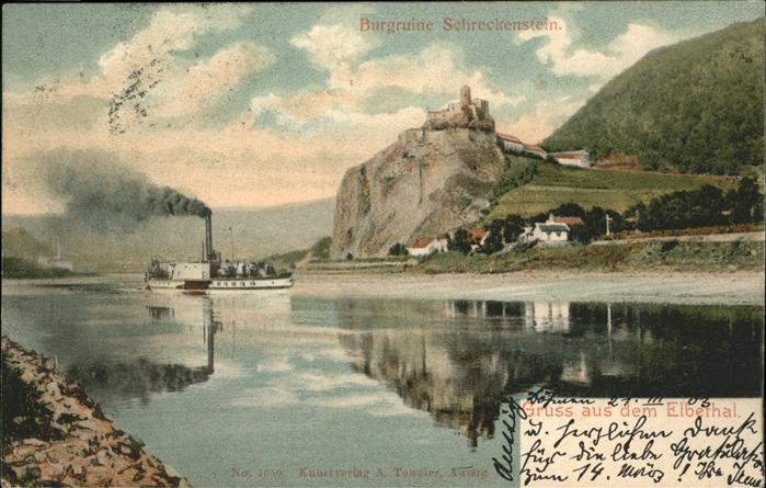 Aussig Tschechien Burgruine Schreckenstein Elberthal
