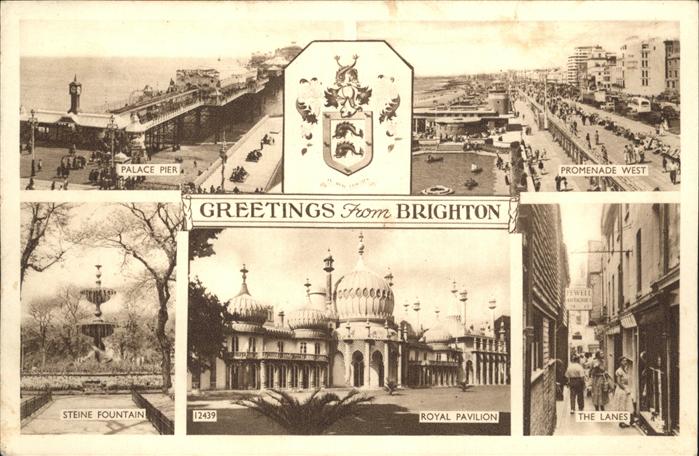 Brighton East Sussex Place Pier Royal Pavilion Steine Fountain
