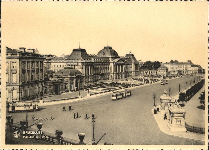 Bruxelles Bruessel Palais du Roi Strassenbahn