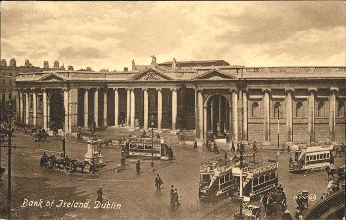 DUBLIN  Ireland Bank of Ireland Strassenbahn Kutsche