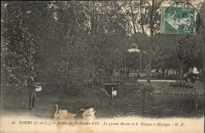 Tours Indre-et-Loire Jardin Prebendes Schwan