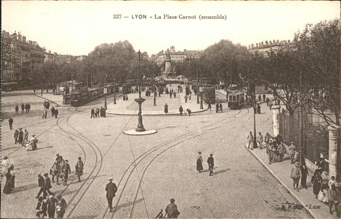 Lyon France Place Carnot Strassenbahn