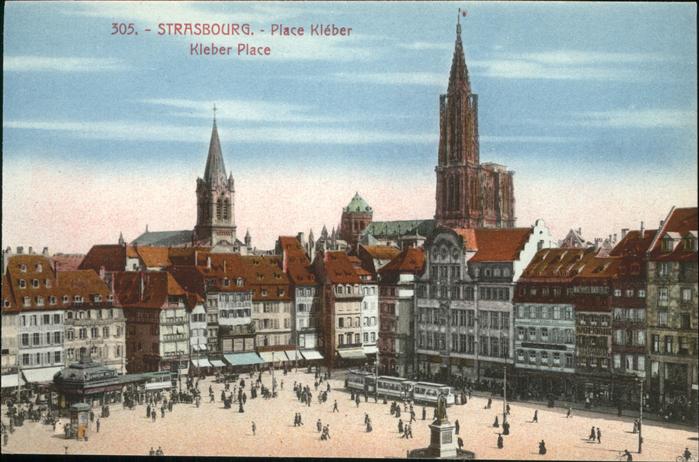 Strasbourg Alsace Place Kleber Strassenbahn