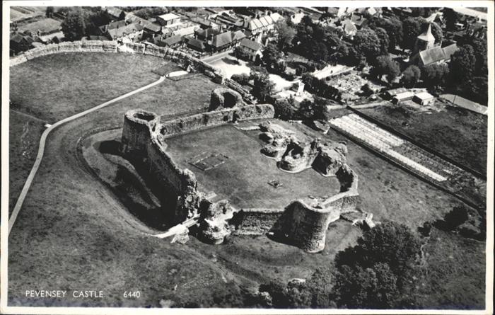 Pevensey Castle Fliegeraufnahme