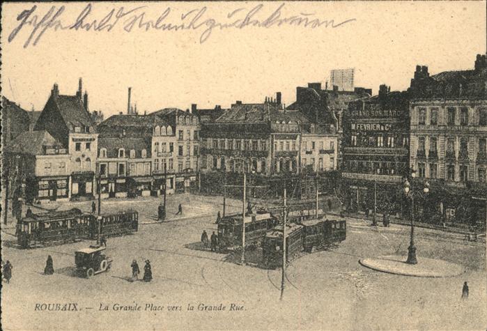 Roubaix Grande Place Strassenbahn