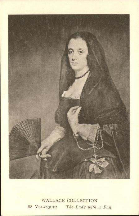 Kuenstlerkarte Velazquez The Lady with a Fan
