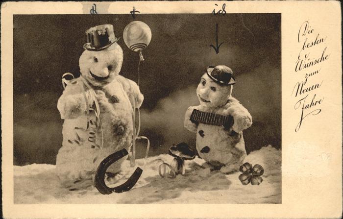 Neujahr Schneemann