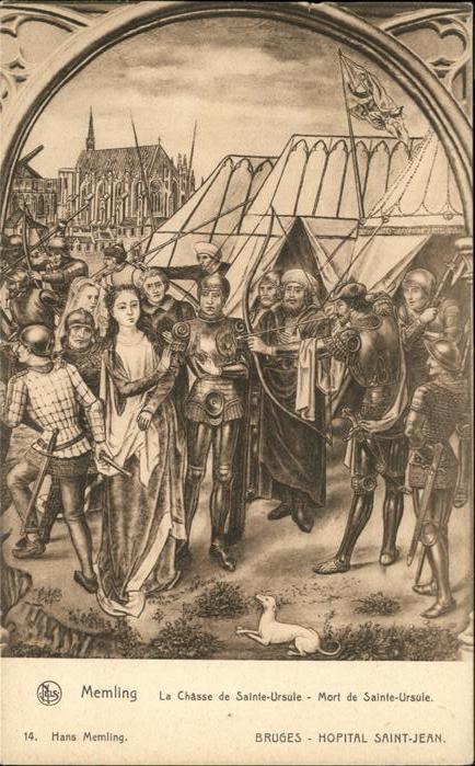 Kuenstlerkarte Hans Memling Chasse de Sainte-Ursule