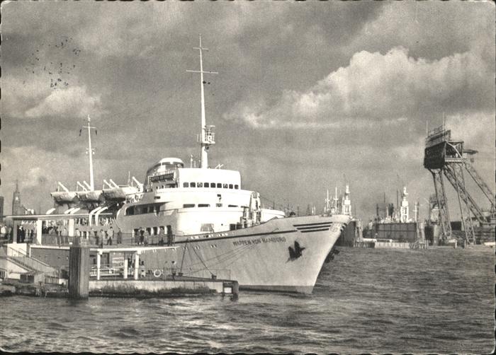 Schiffe Ships Navires Hamburg Seebäderschiff Wappen von Hambu