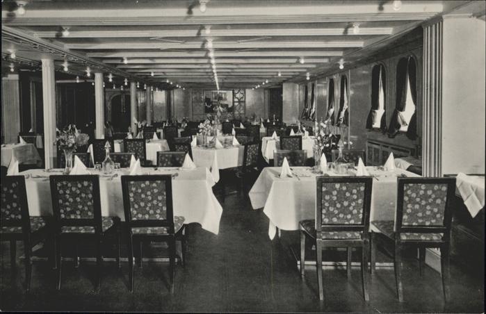 Dampfer Oceanliner Deutschland Hamburg Amerika Linie Speis