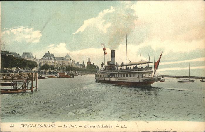 Dampfer Binnenschifffahrt Evian-les-Bains Port