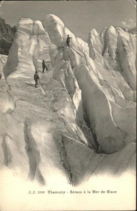 Bergsteigen Klettern Chamonix Seracs a la Mer de Glace