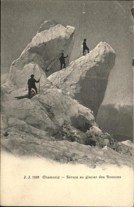Bergsteigen Klettern Chamonix Seracs au glacier des Bossons