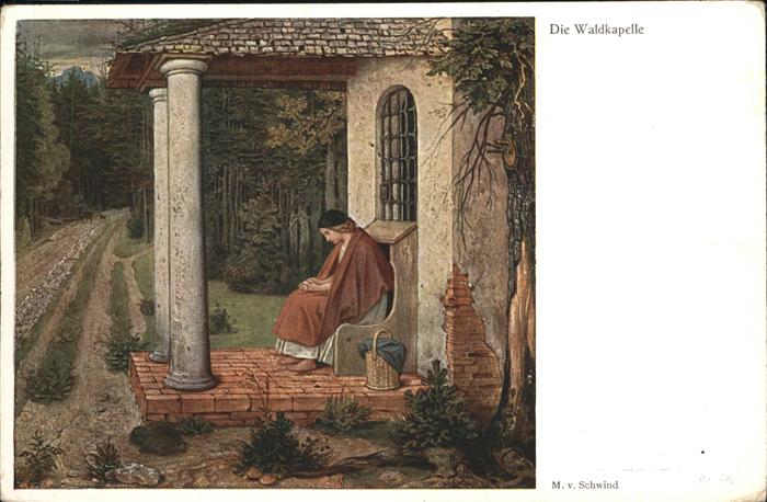 Kuenstlerkarte M. v. Schwind Waldkapelle