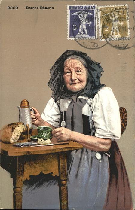 Trachten Bern Bäuerin Schweiz Brotzeit