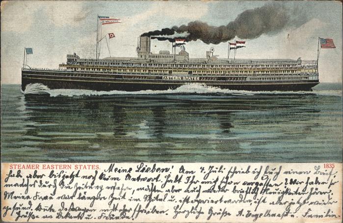 Schiffe Ships Navires Steamer Eastern States