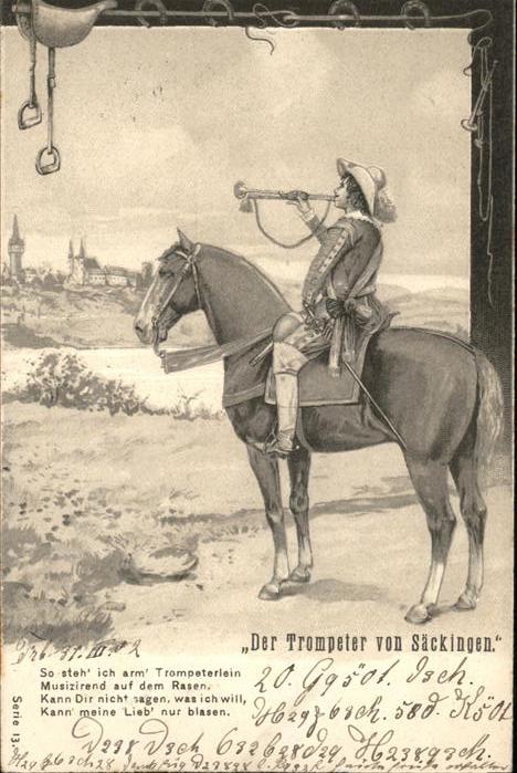 Trompeter Scheffel Bad Säckingen Prägedruck