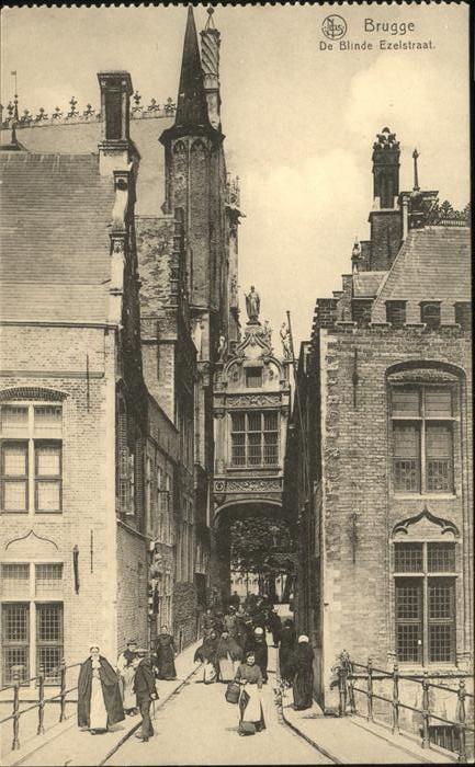 BRUGGE Bruges Belgie De Blinde Ezelstraat