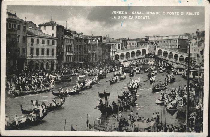 Venezia Venedig Canal Grande Boot Bruecke