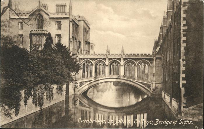 Cambridge Cambridgeshire St Johns College Bridge of Sighs