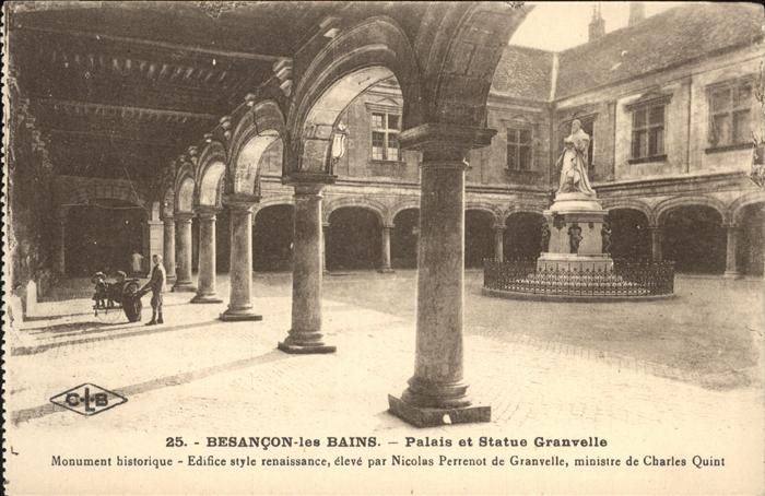 Besancon les Bains Palais Statue Granvelle Monument histor