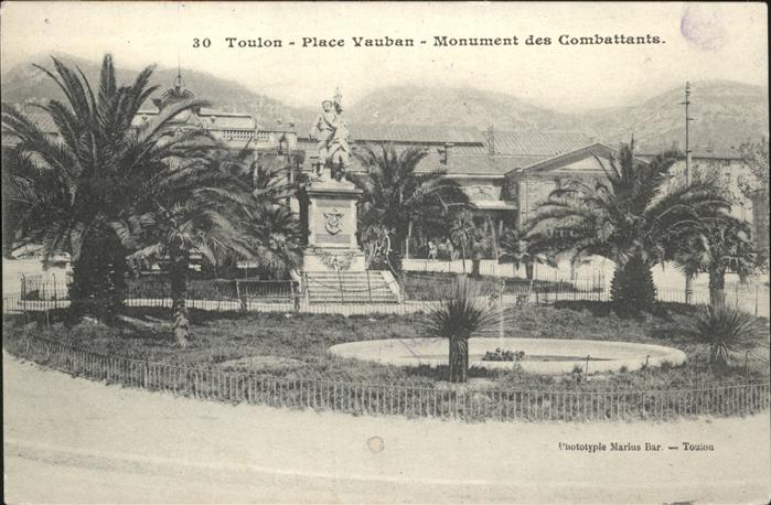 Toulon Var Place Vauban Monument Combattants
