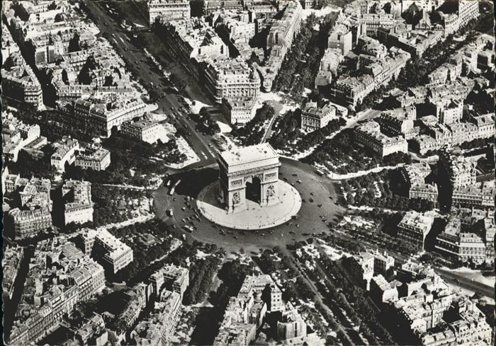 Paris Place Arc Fliegeraufnahme