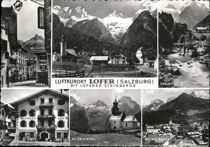 Lofer Saalbach Kirche Gasthof zur Post