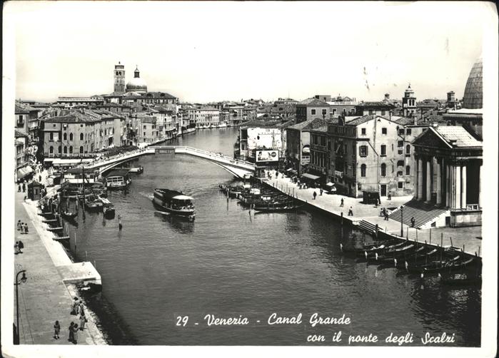 Venezia Venedig Canal Grande Schiff Bruecke