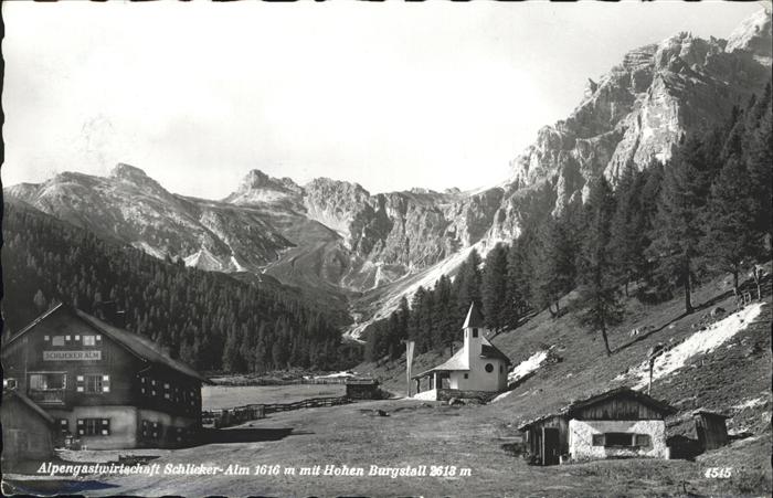 Schlickeralm Alpengastwirtschaft Hoher Burgstall
