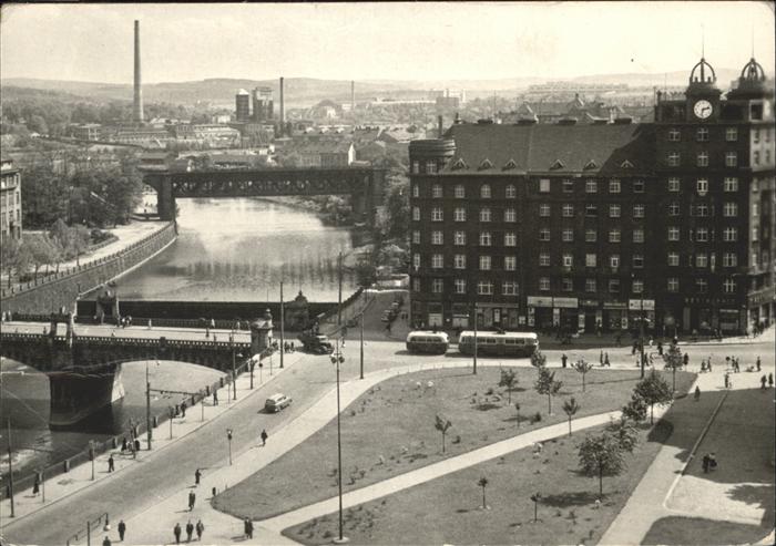 Plzen Pilsen Strassenbahn Brücke
