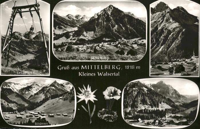 Mittelberg Kleinwalsertal Boedmen Baad Sessellift