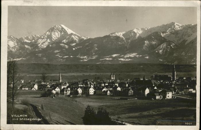 Villach Kaernten Gesamtansicht Mittagskogel