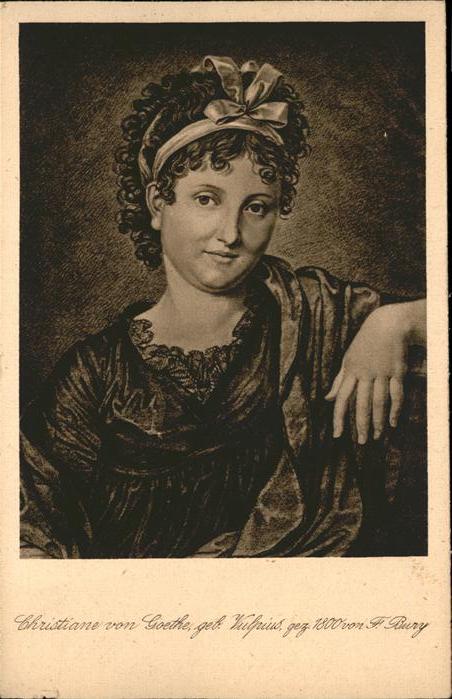 Goethe Johann Wolfgang von Christiane von Goethe Frankfurt