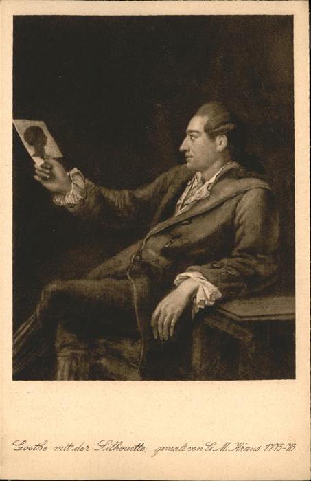 Goethe Johann Wolfgang von Silhouette Künstler G. M. Kraus Frankfu