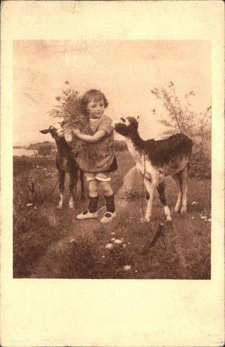 Tiere Kind Mädchen Blumen