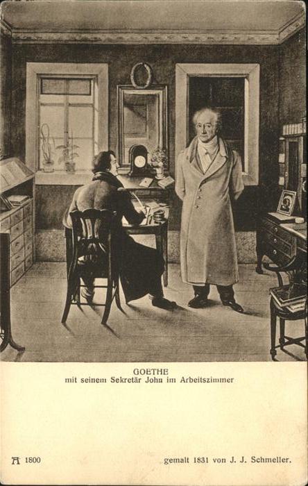 Goethe Johann Wolfgang von Sekretär John Arbeitszimmer Künstler J.
